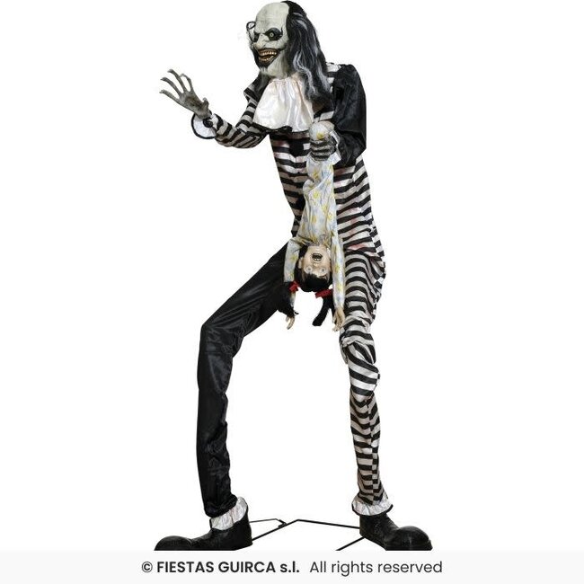 Horror Clown met Baby - Licht en Geluid - 215 cm