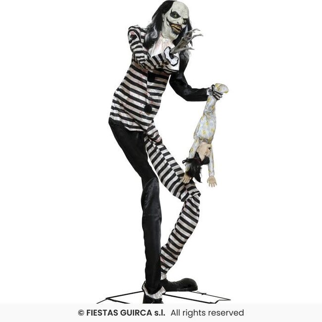 Horror Clown met Baby - Licht en Geluid - 215 cm