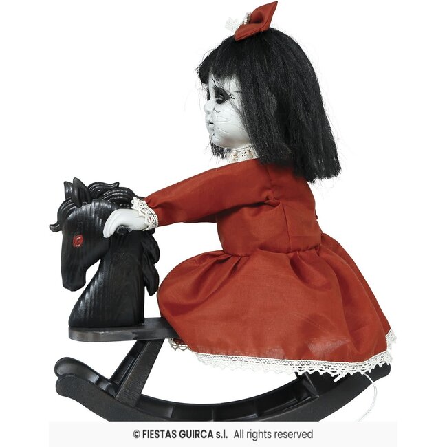 Horror Pop Op Paard - Licht en Geluid - 40 cm