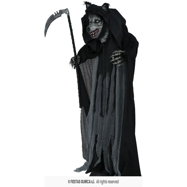 Bewegende Weerwolf Met Standaard, Licht en Geluid – 175 cm