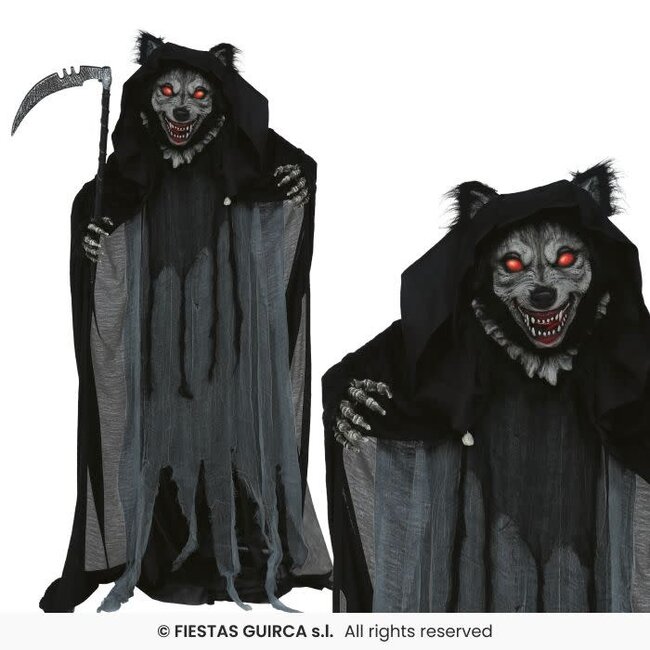 Bewegende Weerwolf Met Standaard, Licht en Geluid – 175 cm