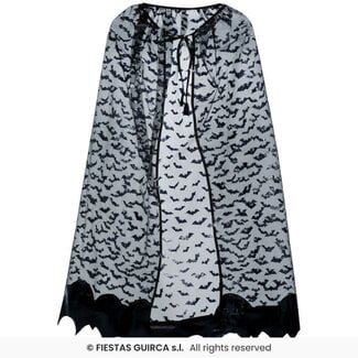 Fiesta Transparante Kinder Cape Vleermuis - 100 cm
