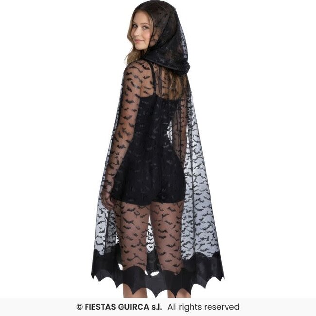 Transparante Kinder Cape Vleermuis - 100 cm