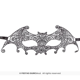 Fiesta Geborduurd Masker Vleermuis