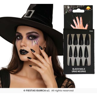 Fiesta Zwarte Heksen Nagels