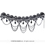 Black Choker with Stones and Chains