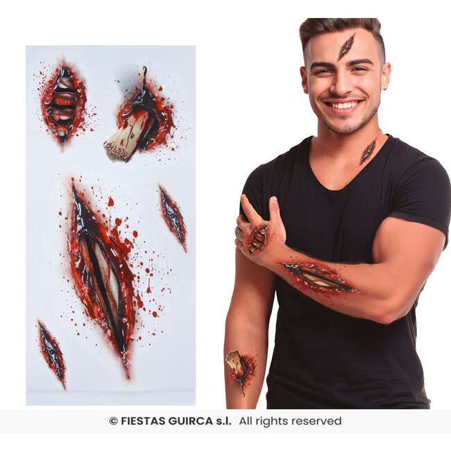 Wonden Tattoo Transfers