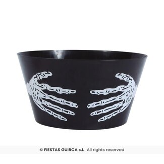 Guirca Trick or Treat Snoepschaal met Skeletten Handen - 30x22 cm