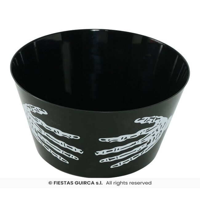 Trick or Treat Snoepschaal met Skeletten Handen - 30x22 cm