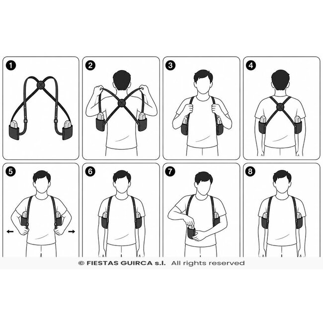 Schouder Holster met 2 Messen