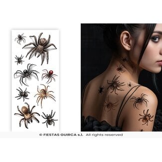 Guirca Spider Tattoo with Shadow - 14x30 cm