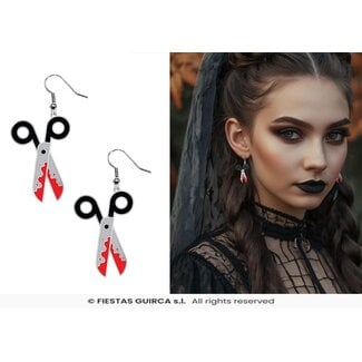 Fiesta Halloween Oorbellen Bloody Scissors