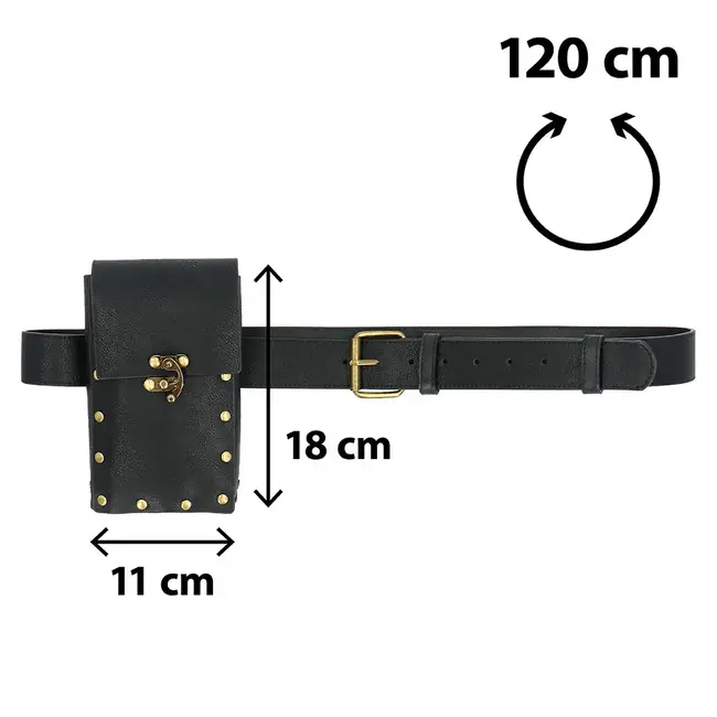 Heuptas met riem Blayze - Tas 18x11x4cm - Riem 120cm