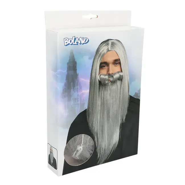 Pruik Magiër met Baard