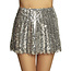 Boland Minirokje Sequins - Zilver - M (stretch)