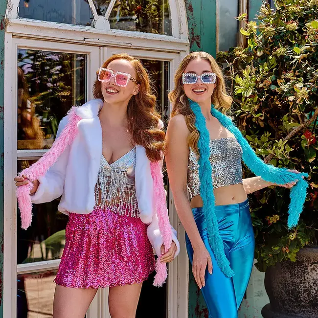 Minirokje Sequins - Roze - M (stretch)