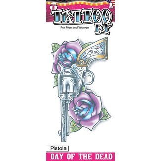 Partychimp Day Of The Dead Tattoo - Pistola