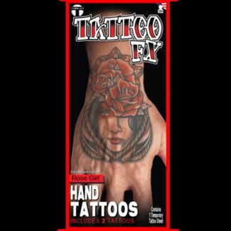 Partychimp Hand Tattoo FX - Rose Girl