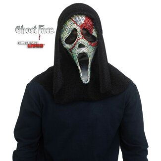 Partychimp Ghost Face Bloederig Bling Masker met Capuchon Officiele Licentie