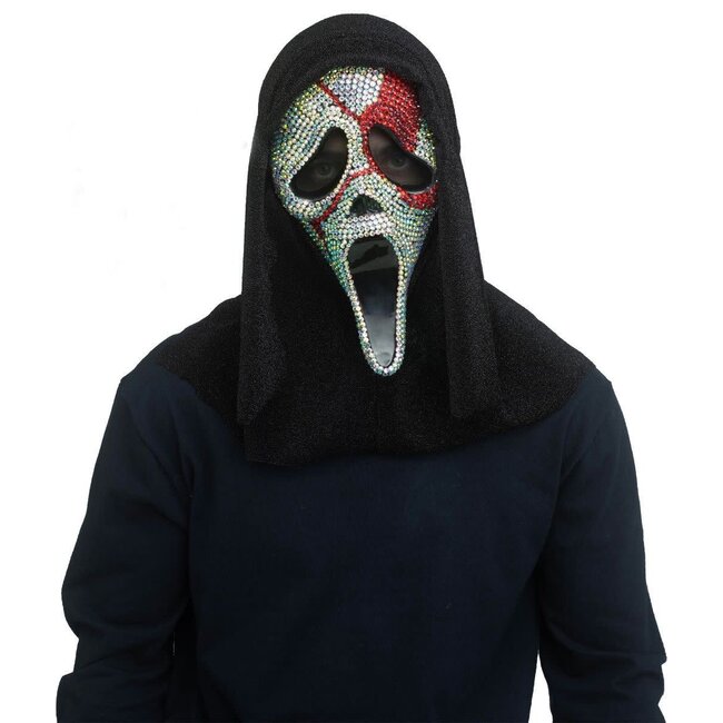 Ghost Face Bloederig Bling Masker met Capuchon Officiele Licentie