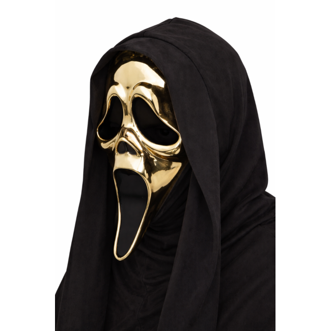 Ghost Face Gouden Masker met Capuchon Officiele Licentie