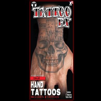 Partychimp Hand Tattoo FX - Skull