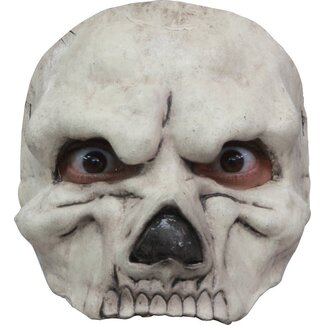Ghoulish Latex Half Masker - Skull White