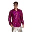 Shiny Disco Shirt - Fuchsia