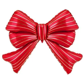 PartyDeco Folieballon Strik Rood XXL - 139x111 cm