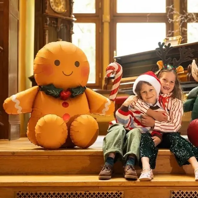 Folieballon Gingerbread man - 85,5 x 80 cm