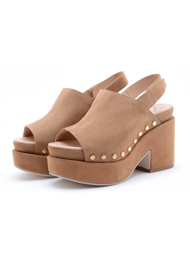 KMB A2580 Suede Camel H-pin Tachas