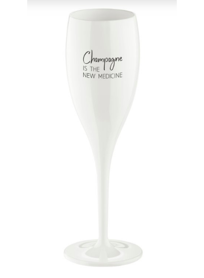 Koziol Champagneglas 3450 "Champagne is the new medicine"