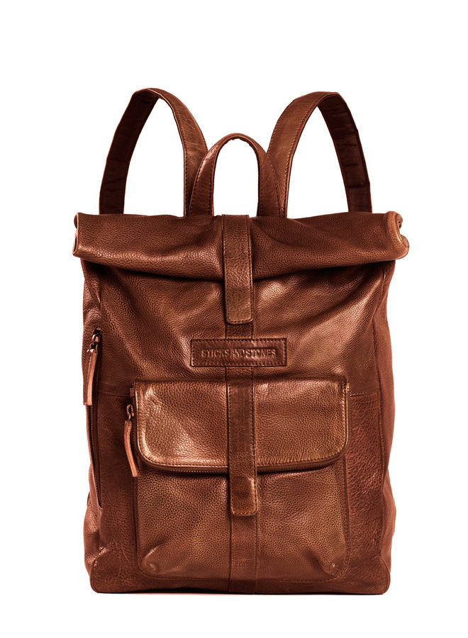 Sticks and Stones Messenger Backpack Mustang Brown