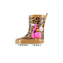 Go Bananas rain boot with leopard and flamingo print