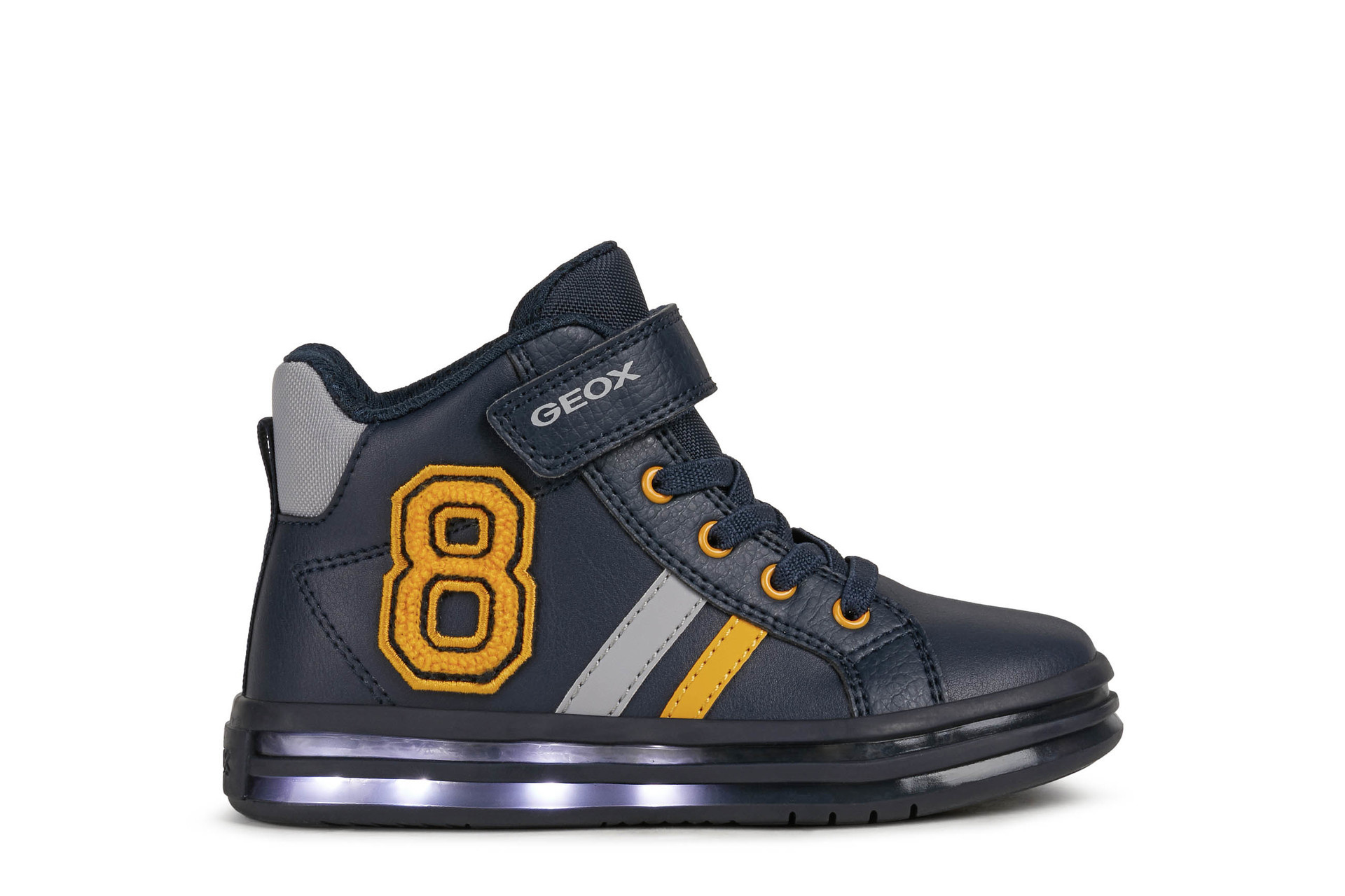 Bottine Aarschot Geox J Pawnee Navy Yellow Sneaker Kids