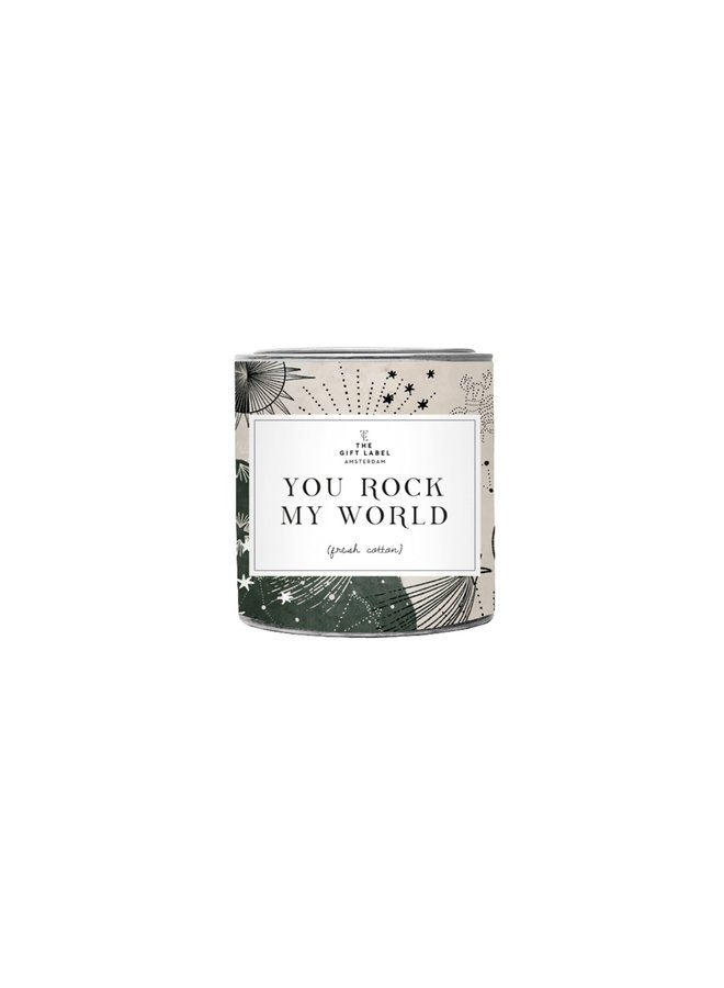 The Gift Label Candle You Rock