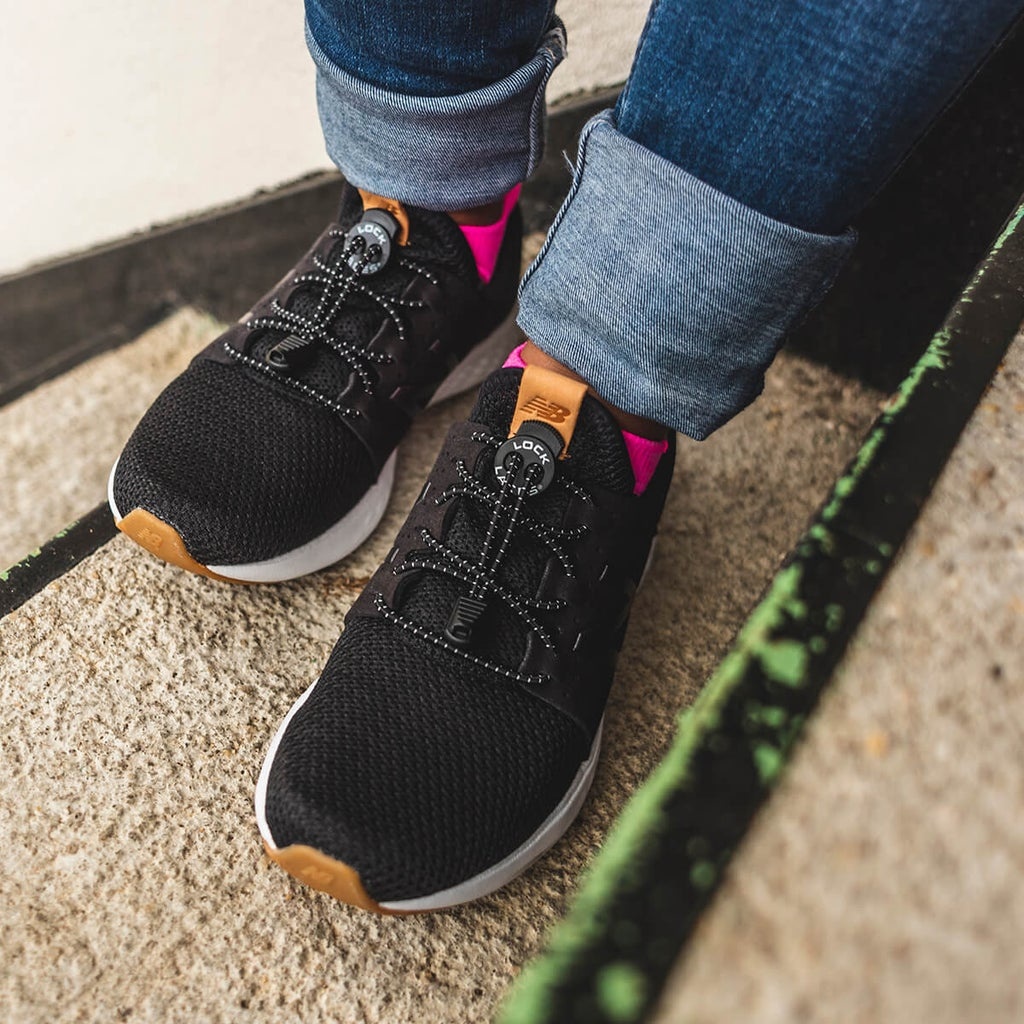 Bottine, Lock Laces, Classic, veters elastiek zwart verstelbaar Bottine