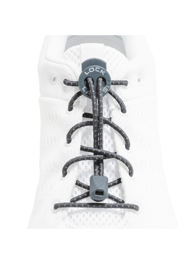 Lock Laces - Reflective - Storm Grey