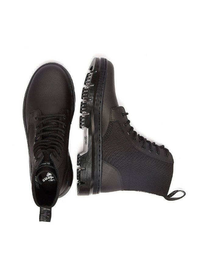Dr Martens Combs II Black+ Black Element+ Poly Rip Stop Boots