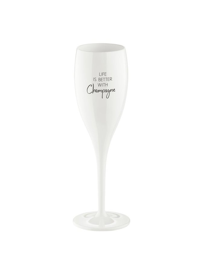 Koziol Champagneglas 3916 "Life is better with champagne"