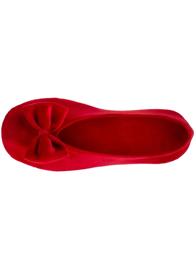 Isotoner ballerina pantoffels Rouge