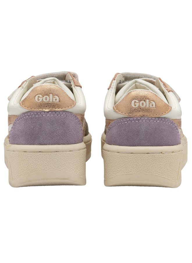 Gola Kids Grandslam Quadrant White/Khaki/Rose Gold/Lily