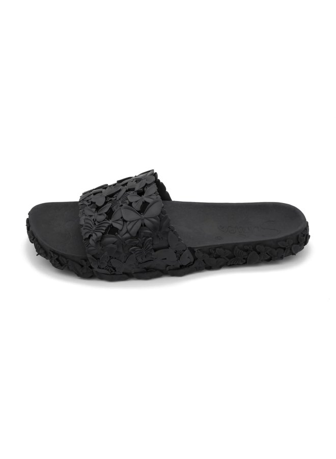 Sunies Slides Butterfly Black