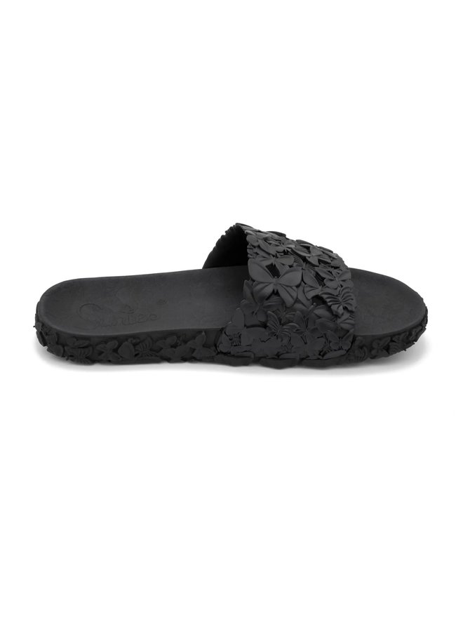 Sunies Slides Butterfly Black