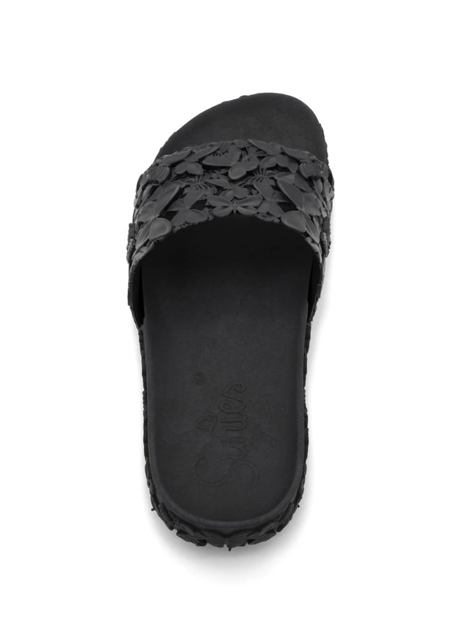 Sunies Slides Butterfly Black