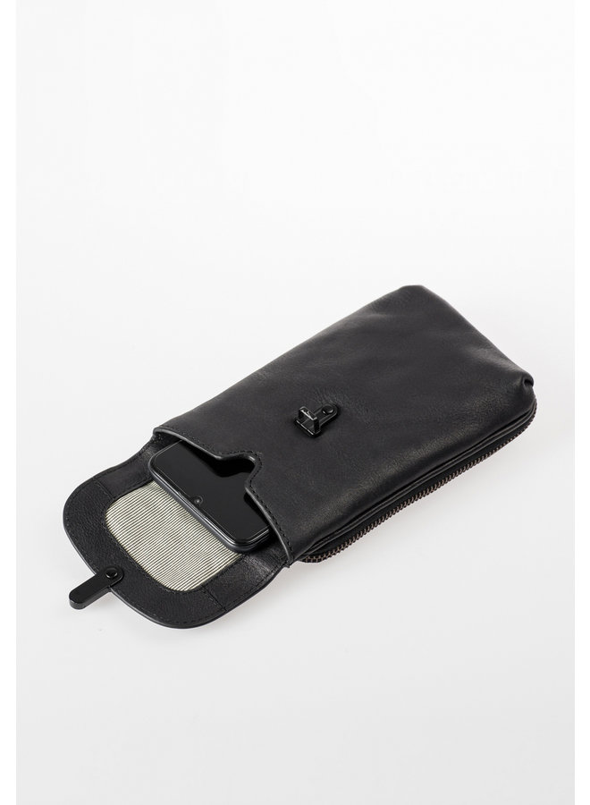 Aunts & Uncles 40478-0  Mrs. Lemon Twist Phonebag Black Smoke