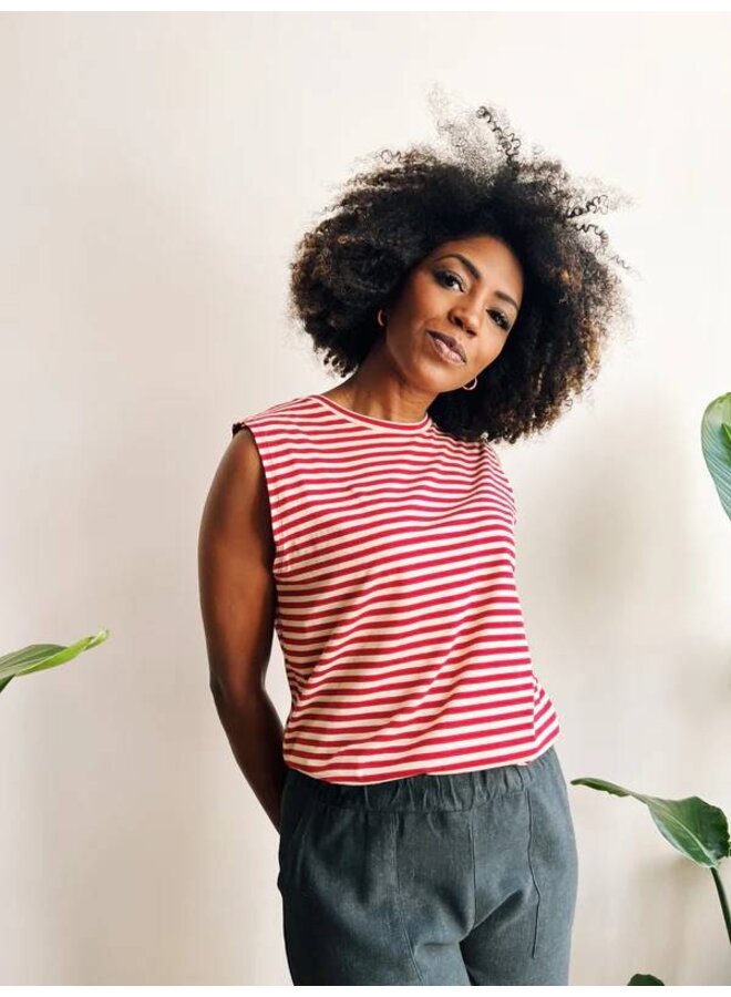  Red Striped Top