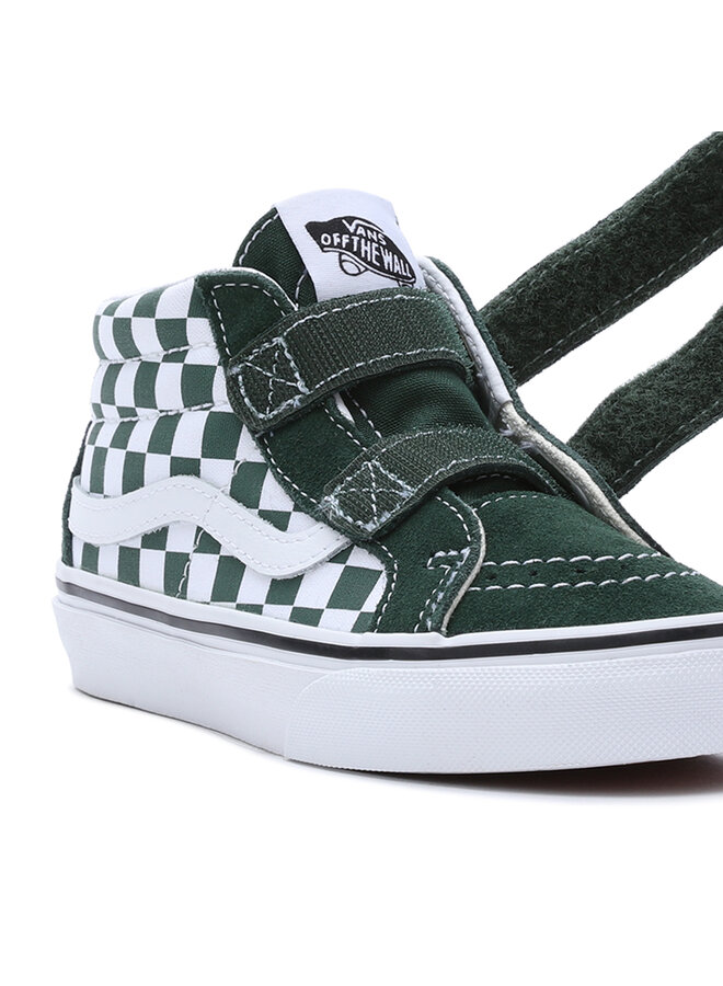 Vans Kids SK8-Mid Checkerboard Green