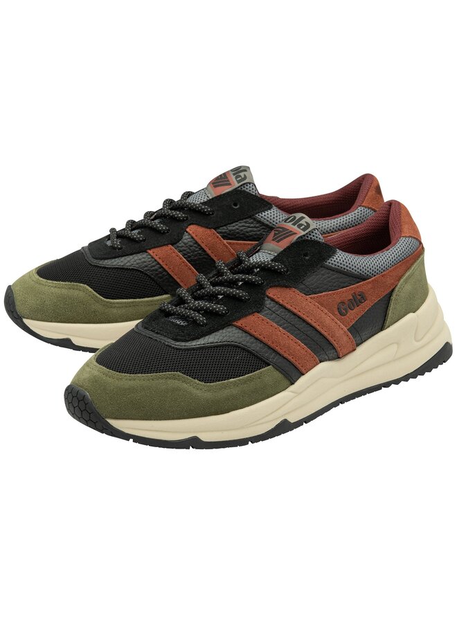 Gola CMB564BN Titan Black/Military Green/Rust