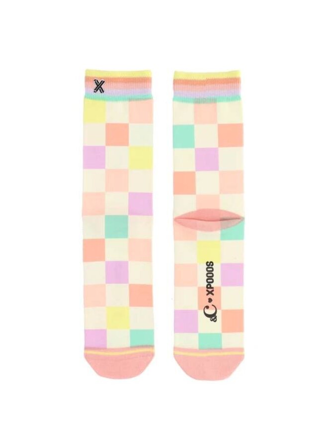 Xpooos & C Sock checkerboard madness 73016